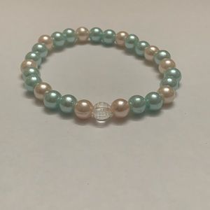 Handmade Blue Pearl Bracelet